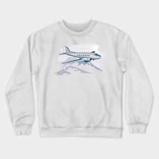 Propeller Airliner Flying Retro Crewneck Sweatshirt